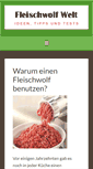 Mobile Screenshot of fleischwolfwelt.com